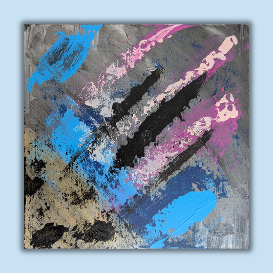 0308B - peinture acrylique originale 25x25cm (2025)