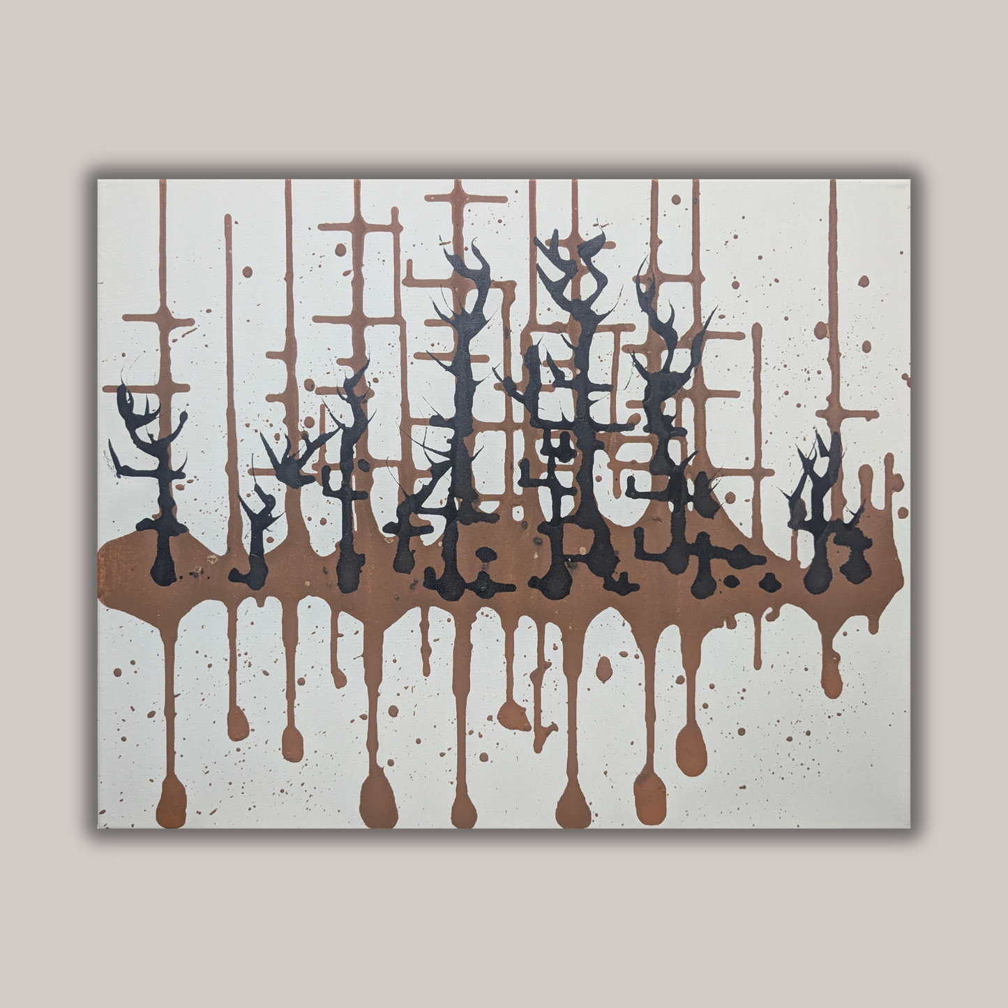 La forêt dans le ciel - peinture acrylique originale 50x40cm (2025)