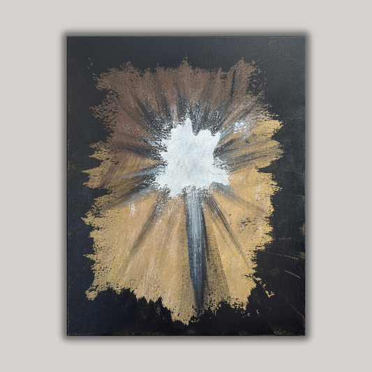 Eclat blanc au travers - peinture acrylique originale 40x50cm (2025)