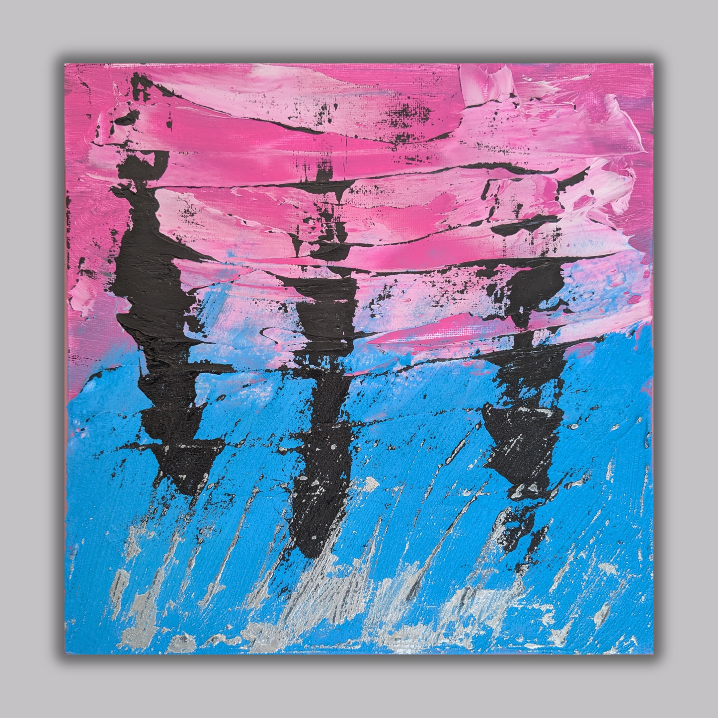 Les créatures de la mer - peinture acrylique originale 25x25cm (2025)