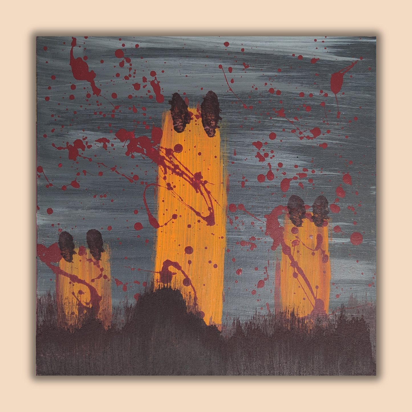 0402E - peinture acrylique originale 25x25cm (2025)