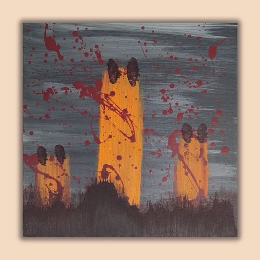 0402E - peinture acrylique originale 25x25cm (2025)