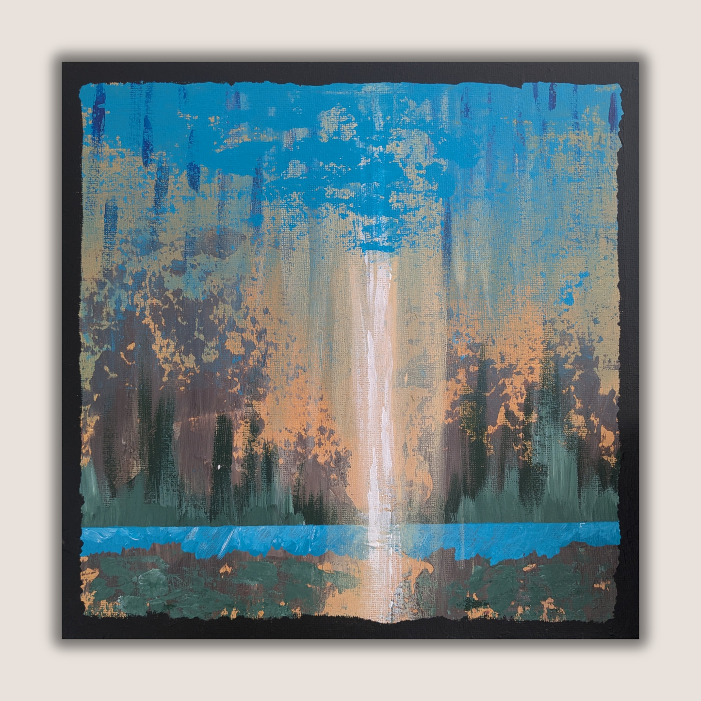 Lumière au milieu - peinture acrylique originale 25x25cm (2025)