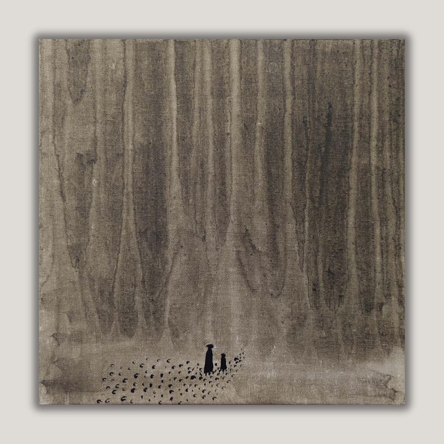 L'entrée de la forêt - peinture acrylique originale 25x25cm (2025)