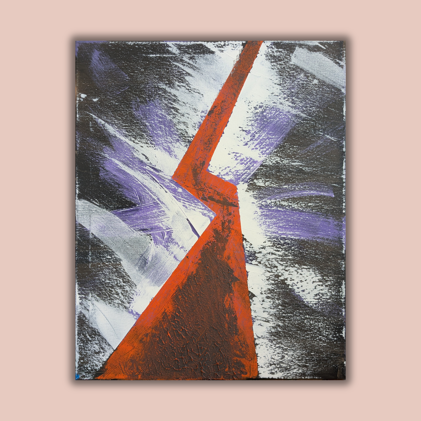 Eclair orange - peinture acrylique originale 40x50cm (2025)