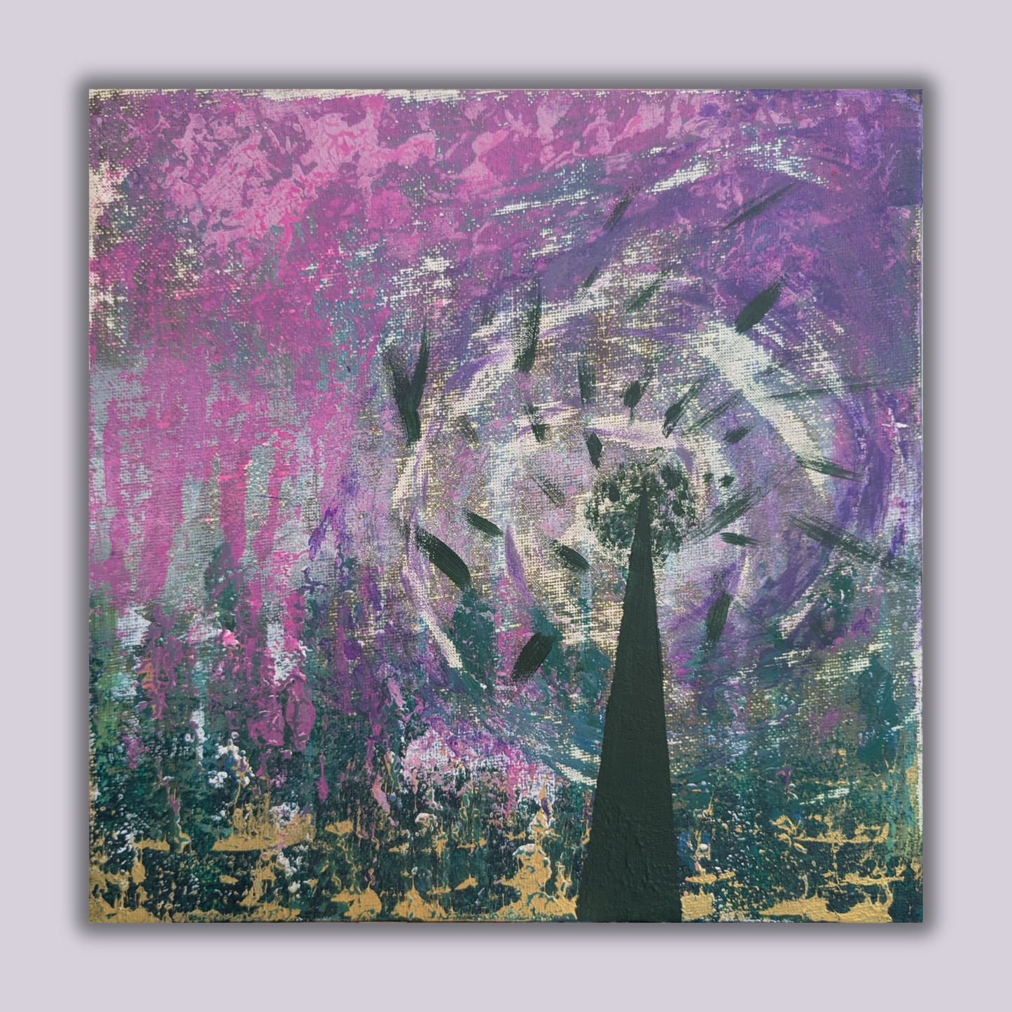 Dispersion - peinture acrylique originale 25x25cm (2025)