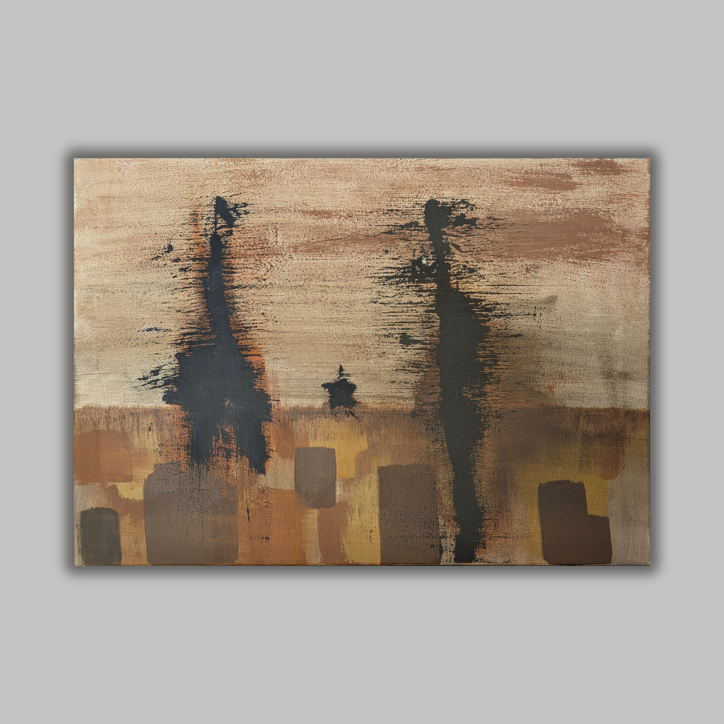 Les êtres - peinture acrylique originale 70x50cm (2025)