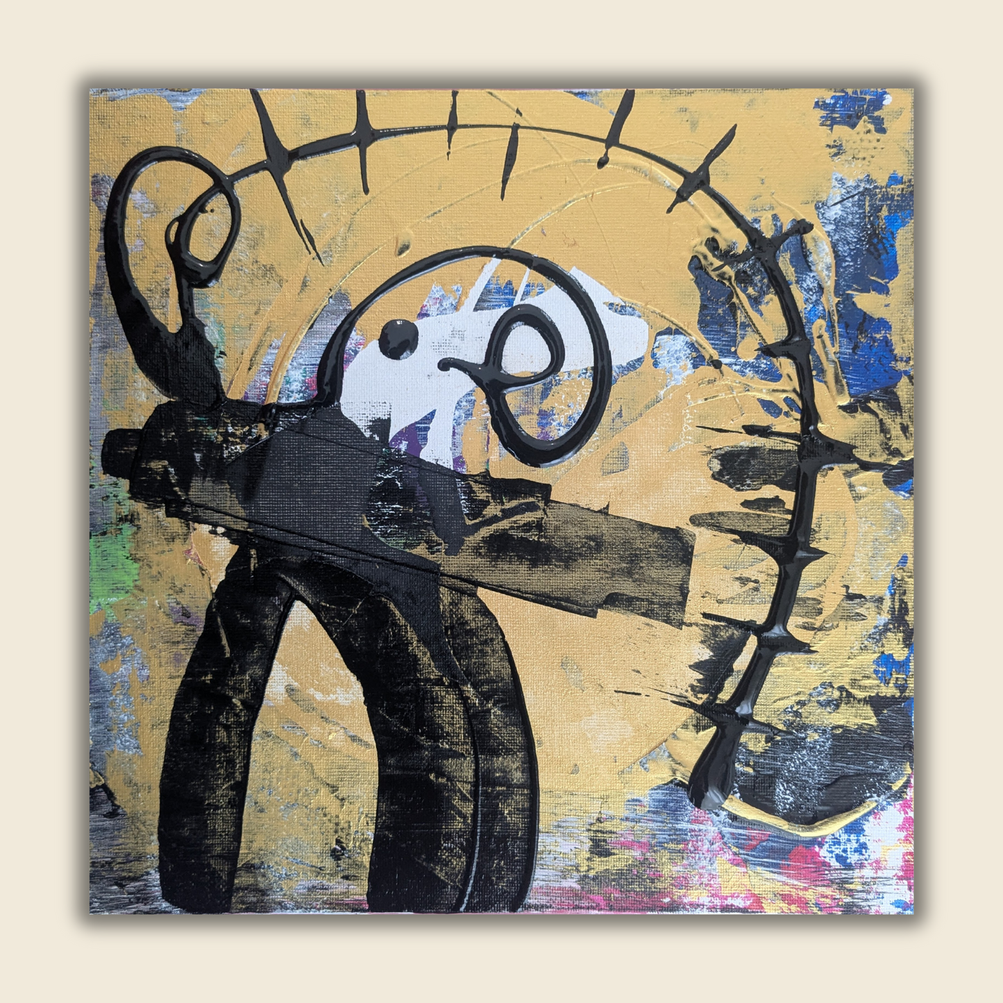 0313B - peinture acrylique originale 25x25cm (2025)