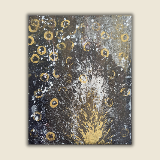 Flamme dans l'univers - peinture acrylique originale 40x50cm (2025)