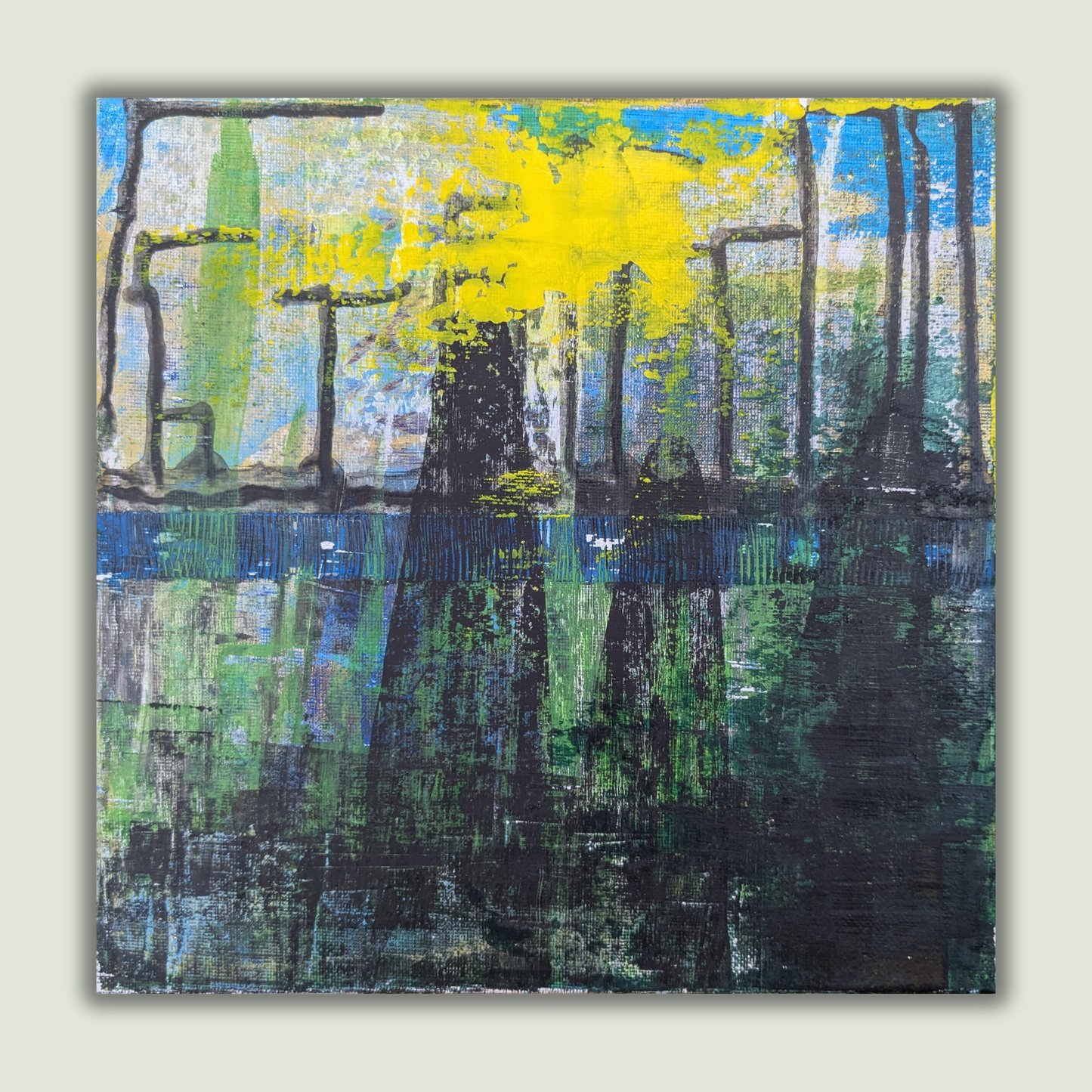 0410B - peinture acrylique originale 25x25cm (2025)