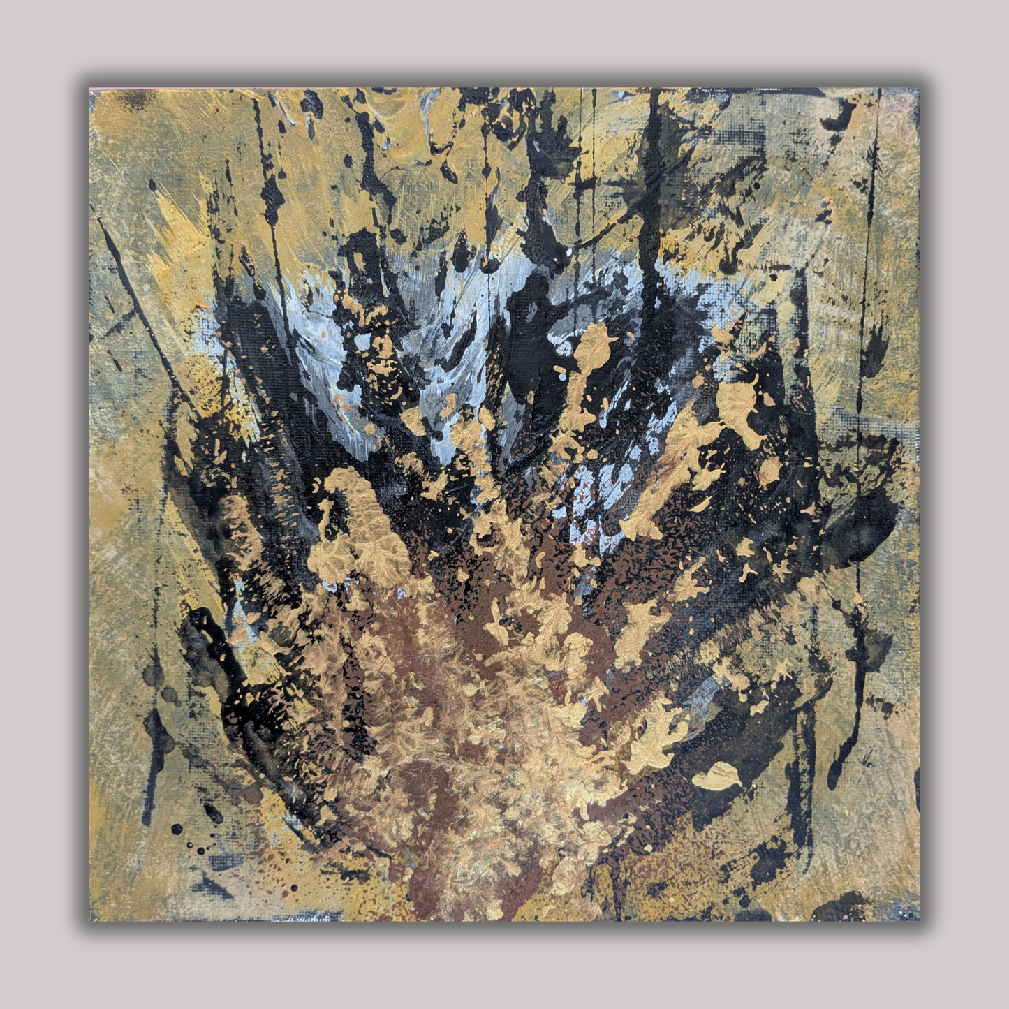 La grande flamme - peinture acrylique originale 25x25cm (2025)