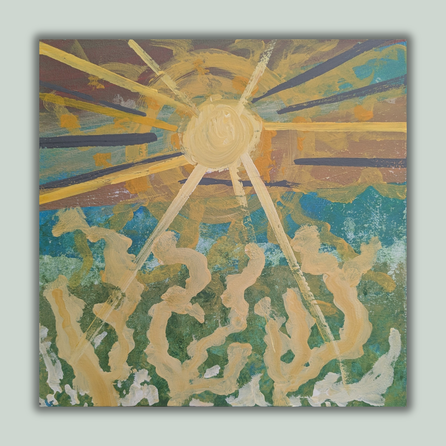 Au soleil - peinture acrylique originale 25x25cm (2025)