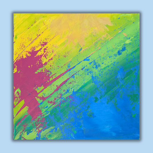 0209B - peinture acrylique originale 25x25cm (2025)