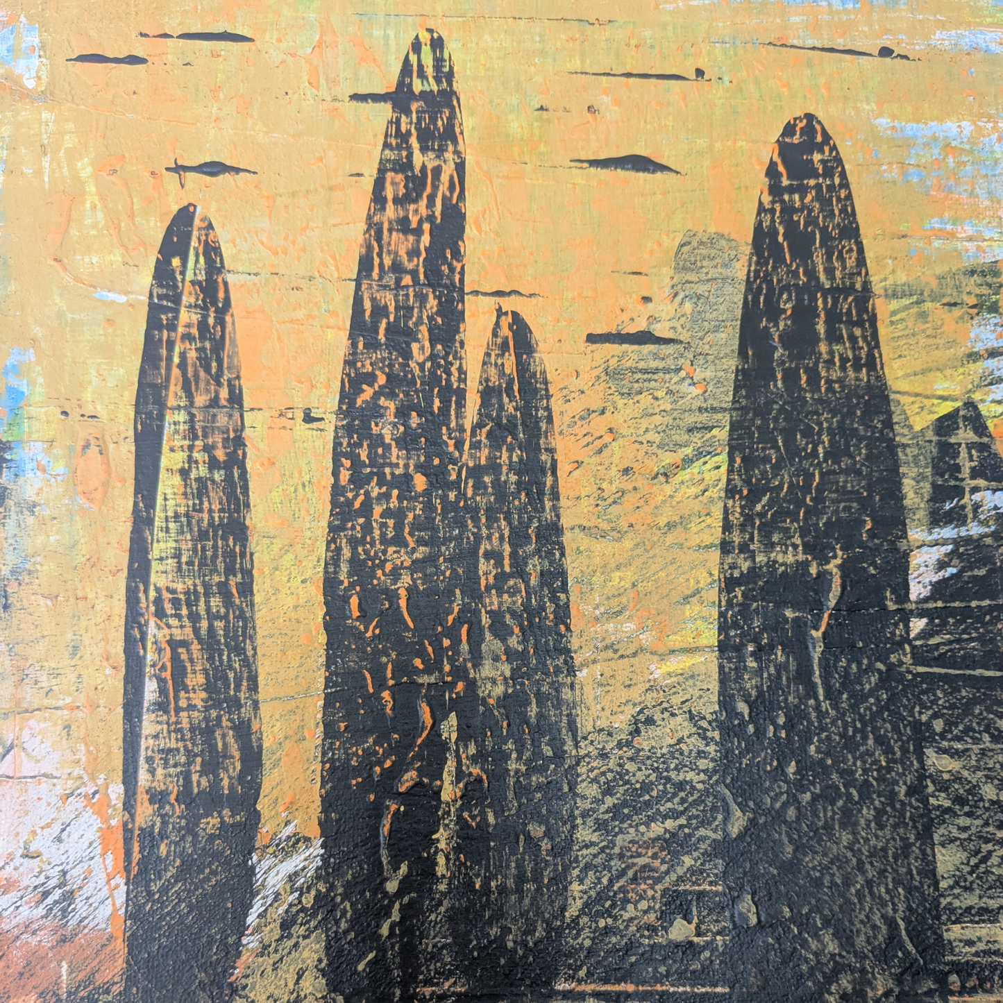 Le cri du monstre - peinture acrylique originale 70x50cm (2025)