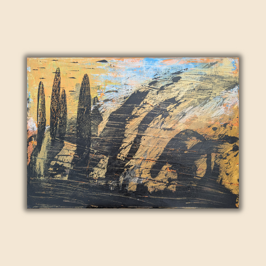 Le cri du monstre - peinture acrylique originale 70x50cm (2025)