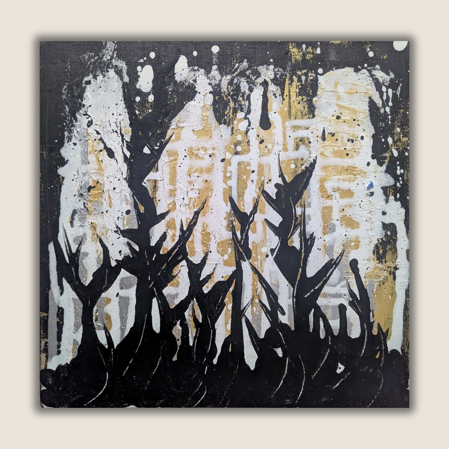 Les grandes plantes - peinture acrylique originale 25x25cm (2025)