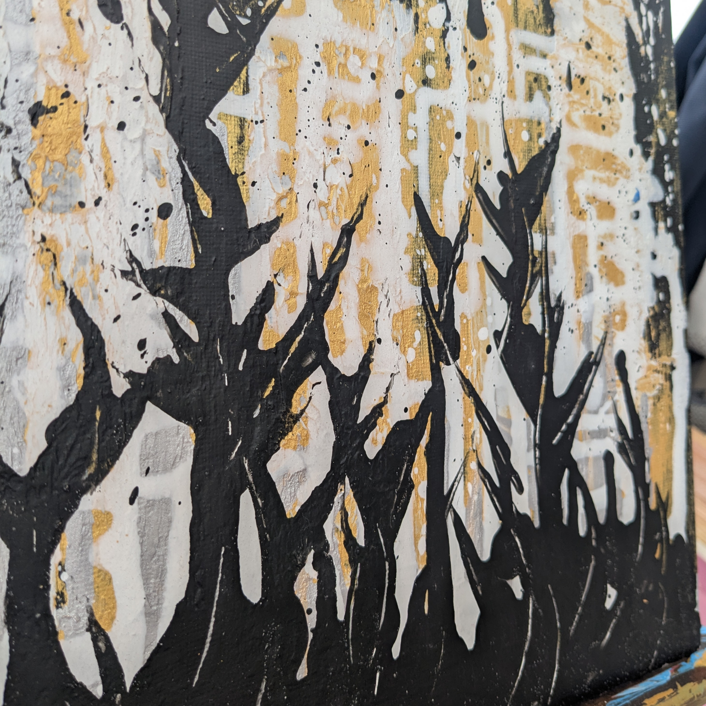 Les grandes plantes - peinture acrylique originale 25x25cm (2025)