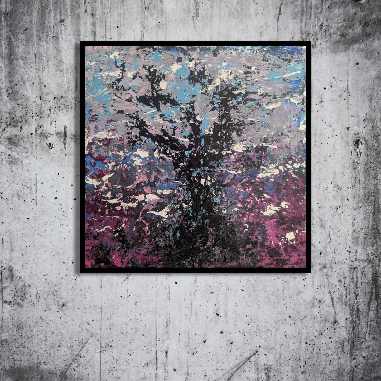 Sans titre 0703G - peinture acrylique originale 25x25cm (2025)