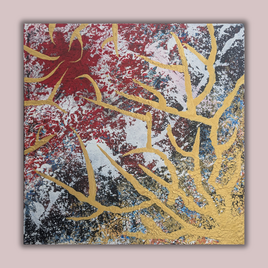 Epineuse traversée - peinture acrylique originale 25x25cm (2025)