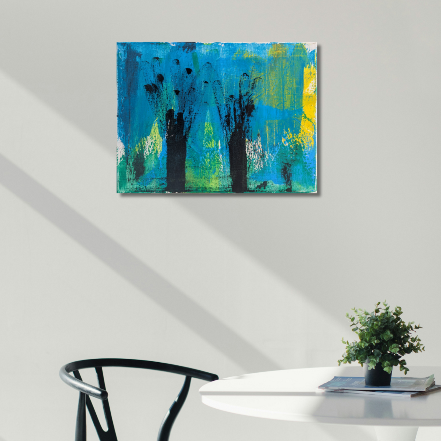 La forêt dans l'eau - peinture acrylique originale 40x30cm (2025)